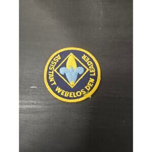 Vintage BSA Assistant Webelos Den Leader Patch Boy Scouts Round Uniform Badge